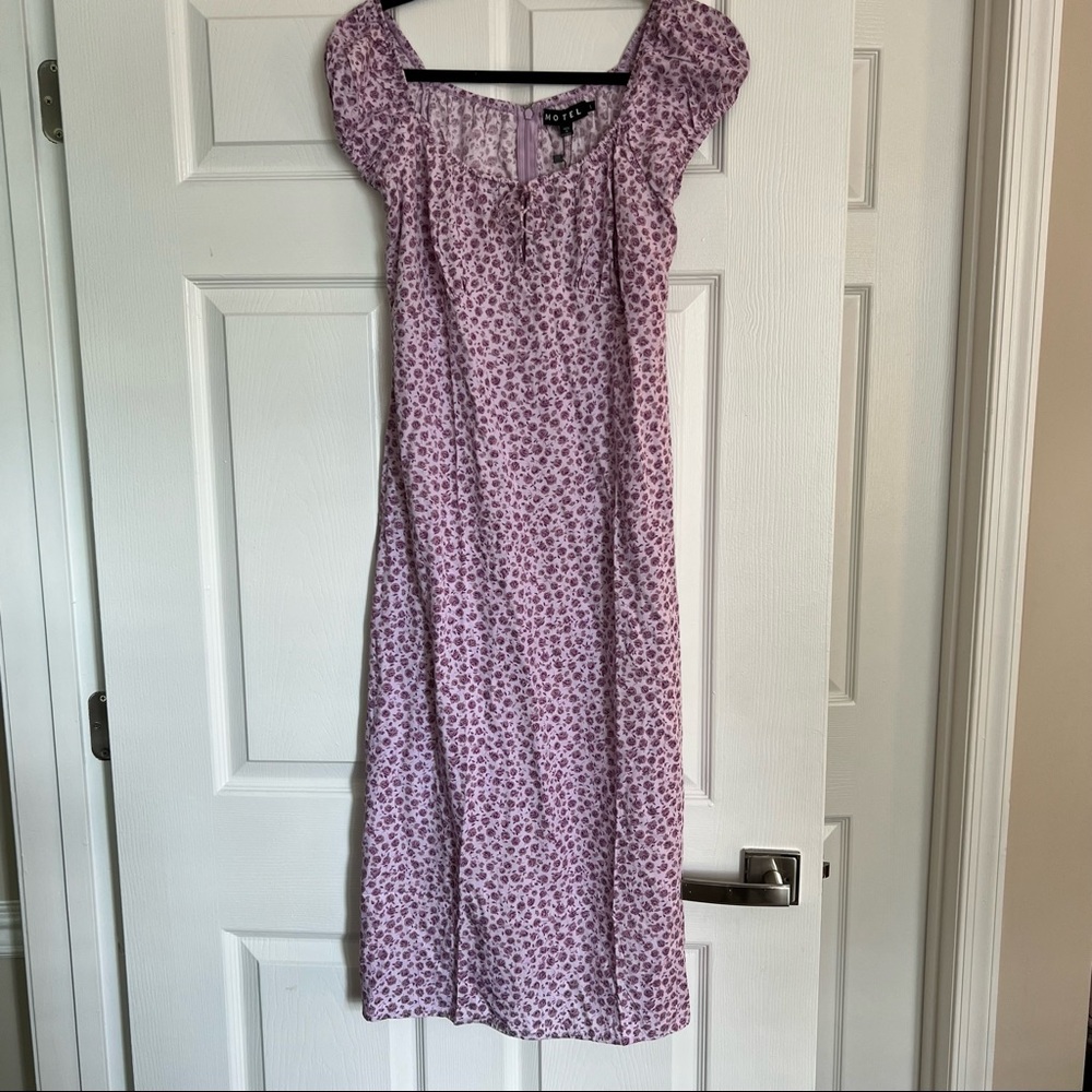 LONA MIDI DRESS IN DITSY ROSE LILAC